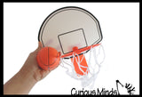 Trashcan Basketball Set - Mini Backboard and Hoop Attaches to A Trash Can - Fun Miniature Sports Game