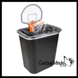 Trashcan Basketball Set - Mini Backboard and Hoop Attaches to A Trash Can - Fun Miniature Sports Game
