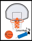 Trashcan Basketball Set - Mini Backboard and Hoop Attaches to A Trash Can - Fun Miniature Sports Game