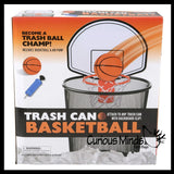 Trashcan Basketball Set - Mini Backboard and Hoop Attaches to A Trash Can - Fun Miniature Sports Game