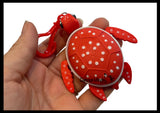 Turtle Large Keyboard Key Fidget Clicker  - 3D Printed Cute Turtle Shell Click on Keychain