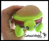 NEW - Turtle Burger Squishy Squeeze Stress Ball Soft Doh Filling - Like Shaving Cream - Sensory, Fidget Toy