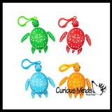 Turtle Large Keyboard Key Fidget Clicker  - 3D Printed Cute Turtle Shell Click on Keychain