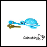 Turtle Large Keyboard Key Fidget Clicker  - 3D Printed Cute Turtle Shell Click on Keychain