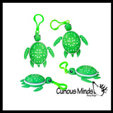 Turtle Large Keyboard Key Fidget Clicker  - 3D Printed Cute Turtle Shell Click on Keychain