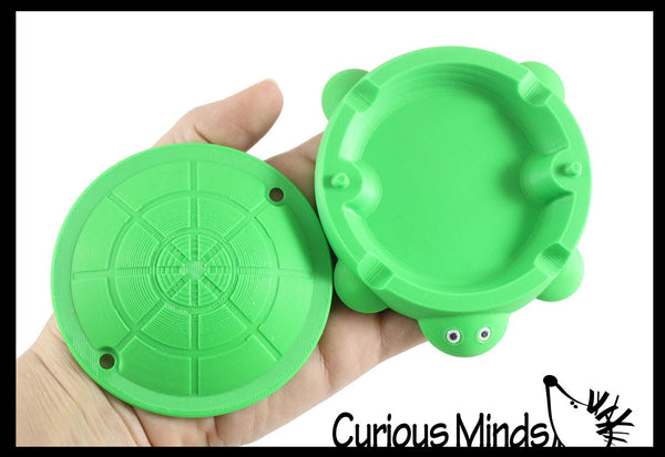 Tiny Mini Sized Turtle Sandbox - Mini Container with Lid - Cute Storag ...