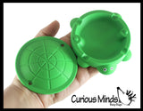 Tiny Mini Sized Turtle Sandbox - Mini Container with Lid - Cute Storage