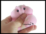 NEW - Soft Velvet Flocked Chubby Hamster Slow Rise Foam Squishy Toy