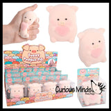 NEW - Soft Velvet Flocked Chubby Pig Slow Rise Foam Squishy Toy
