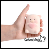 NEW - Soft Velvet Flocked Chubby Pig Slow Rise Foam Squishy Toy