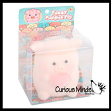 NEW - Soft Velvet Flocked Chubby Pig Slow Rise Foam Squishy Toy