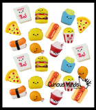 LAST CHANCE - LIMITED STOCK - Cute Fast Food Vinyl Figurines - Pizza, Burger, Taco, Fries - Small Novelty Toy Prize Assortment for Birthday Party Gifts