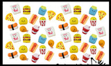 LAST CHANCE - LIMITED STOCK - Cute Fast Food Vinyl Figurines - Pizza, Burger, Taco, Fries - Small Novelty Toy Prize Assortment for Birthday Party Gifts