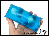 Jumbo Blob Fish Animal Water Filled Tube Snake Stress Toy - Squishy Slippery Wiggler Sensory Fidget Ball Blobfish