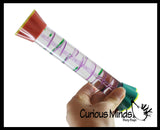NEW - Bubble Helix Spiral Liquid Dripping Stick Timer - Calm Down Jar - Soothing and Calming Motion - Liquid Timer Sensory Office Desk Toy - Visual Stimulation