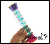 NEW - Bubble Helix Spiral Liquid Dripping Stick Timer - Calm Down Jar - Soothing and Calming Motion - Liquid Timer Sensory Office Desk Toy - Visual Stimulation