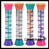 NEW - Bubble Helix Spiral Liquid Dripping Stick Timer - Calm Down Jar - Soothing and Calming Motion - Liquid Timer Sensory Office Desk Toy - Visual Stimulation