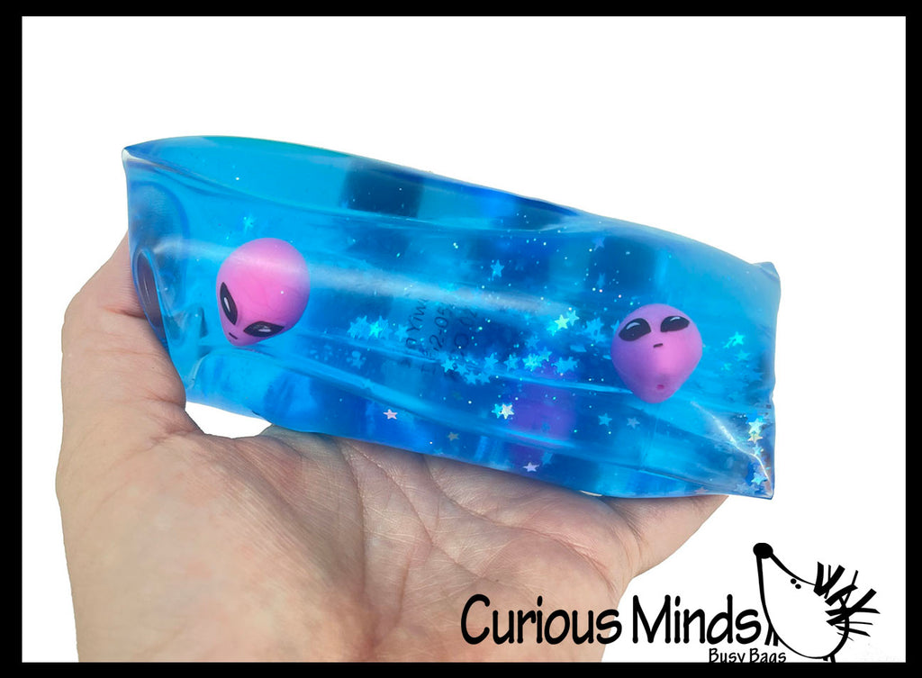 Jumbo Alien Animal Water Filled Tube Snake Stress Toy - Squishy Slippery Wiggler Sensory Fidget Ball