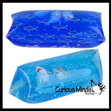 Jumbo Shark Animal Water Filled Tube Snake Stress Toy - Squishy Slippery Wiggler Sensory Fidget Ball Weiner