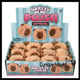 Plush Capybara Bead Filled Squeeze Stress Balls - Sensory, Stress, Fidget Toy Bubble Blow
