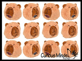 Plush Capybara Bead Filled Squeeze Stress Balls - Sensory, Stress, Fidget Toy Bubble Blow