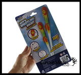 NEW - Lanard Ripp'N Whistling Rocket Foam Whistle Rockets - 9" Sling Shot Toy with Launcher