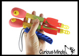 NEW - Lanard Ripp'N Whistling Rocket Foam Whistle Rockets - 9" Sling Shot Toy with Launcher