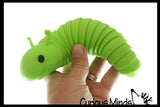 Fidget Wiggle Caterpillar - Large Articulated Jointed Moving Slug Toy - Unique Rainbow