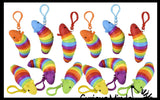 Small Fidget Caterpillar Slug on Clip - Articulated Jointed Moving Slug Toy - Unique Rainbow Bug