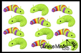 Fidget Wiggle Caterpillar - Large Articulated Jointed Moving Slug Toy - Unique Rainbow