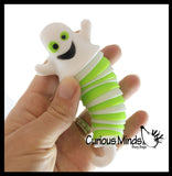 2 Halloween Fidgets Ghost and Jack O Lantern Pumpkin - Wiggle Articulated Jointed Moving Holloween
