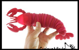NEW - Lobster Fidget - Large Light Up Wiggle Articulated Jointed Moving Creature Toy - Unique