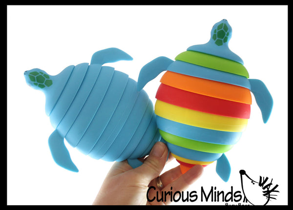 Turtle Sticky Toy Sea Turtle Large Wiggle Articulated Jointed Moving Toy - Unique Turtle ...