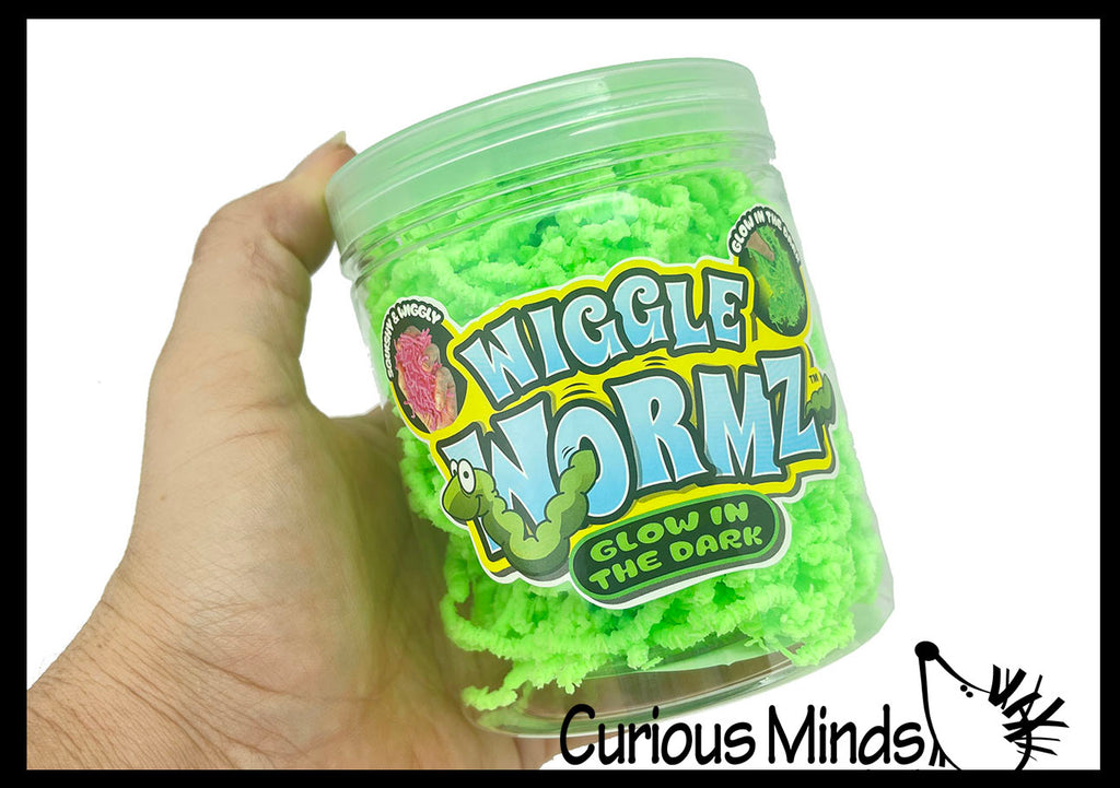 Wiggle Worms Soft Moving Compound - Sensory Toy Glow in the Dark Fun Squishy Slime