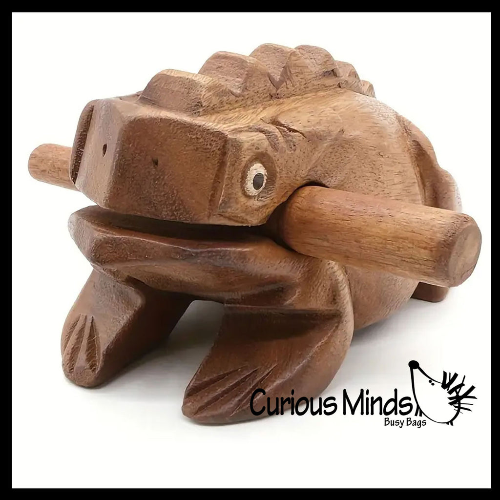 NEW - Tiny Wooden Frog Mini Drum Set - Percussion Set - Instrument for Kids Musical Toy