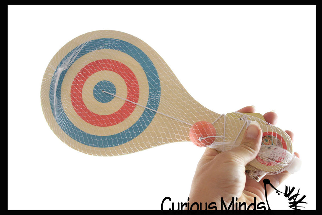 Paddle Ball Game Wooden Catch Ball Mexican Yo Yo Classic Toy Skill Trick