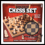 Wooden Chess Board Game - Tabletop Family Game Classic