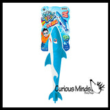 Large Torpedo Shark Pool Dive Toys - Pool, Beach and Bath Toy Dives - Sinking and Gliding - Throw Underwater