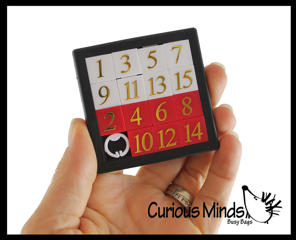 Classic Number Slide Puzzle - Games - Problem-Solving Brain Teaser Logic Toys - Travel Toy Fidget