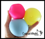 Pack of 3 Different 2.5" Stress Balls - Glitter, Doh, Cream Filled Soft - Squishy Gooey Shape-able Squish Sensory Squeeze Balls