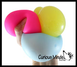 Pack of 3 Different 2.5" Stress Balls - Glitter, Doh, Cream Filled Soft - Squishy Gooey Shape-able Squish Sensory Squeeze Balls