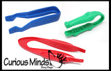3 CHUNKY Safety Plastic Tweezers for Children - Fine Motor Tools, Occupational Therapy, Special Needs, Sensory Bin, Preschool Tools