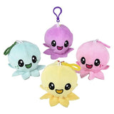 BULK - WHOLESALE -  SALE - Cute Octopus Animal Happy Sad Plush Flip Inside Out Animals on Clip - Flip From Happy to Angry - Reversible