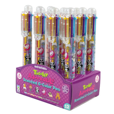 Scented Cute Multiple Tip Colored Pens  - Shuttle Pen with 6 Different Colored Ink Options -  Fidget - Anxiety ADHD