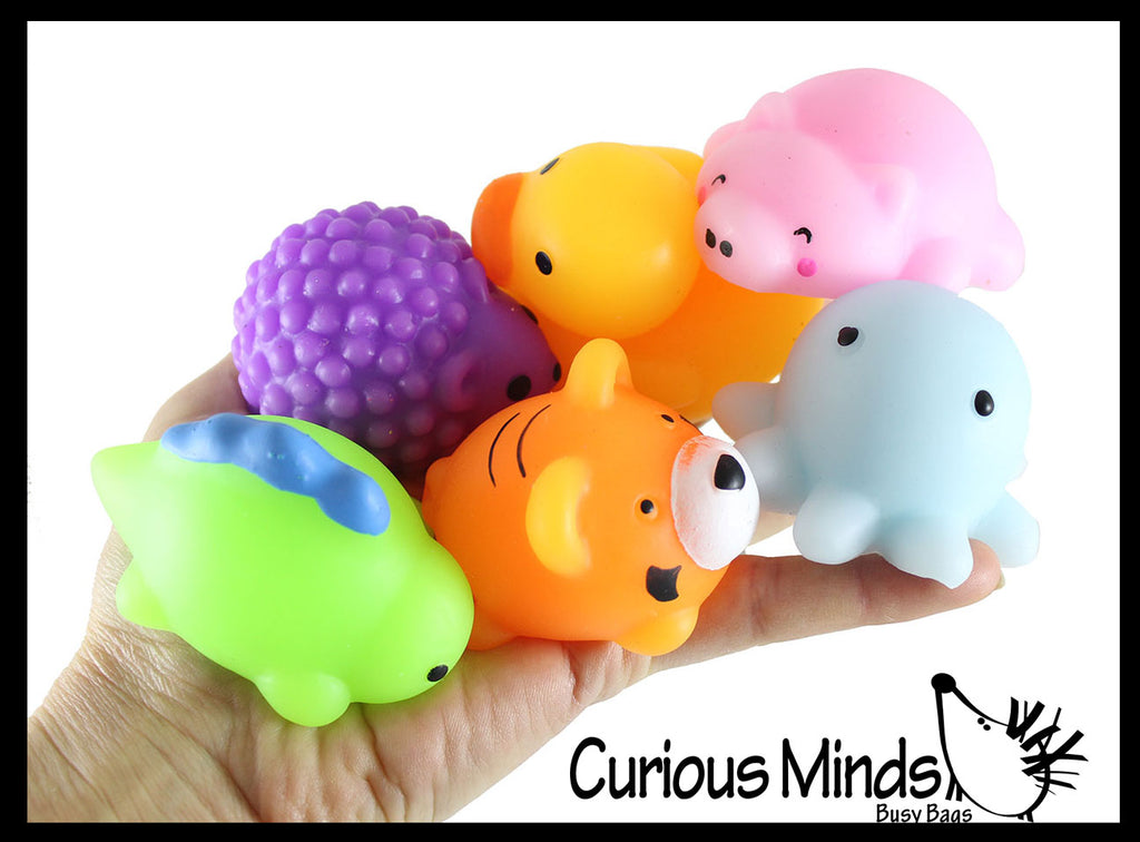 Jumbo Cute Animal Mochi Squishy Animals - Kawaii -  Cute Individually Wrapped Toys - Sensory, Stress, Fidget Party Favor Toy