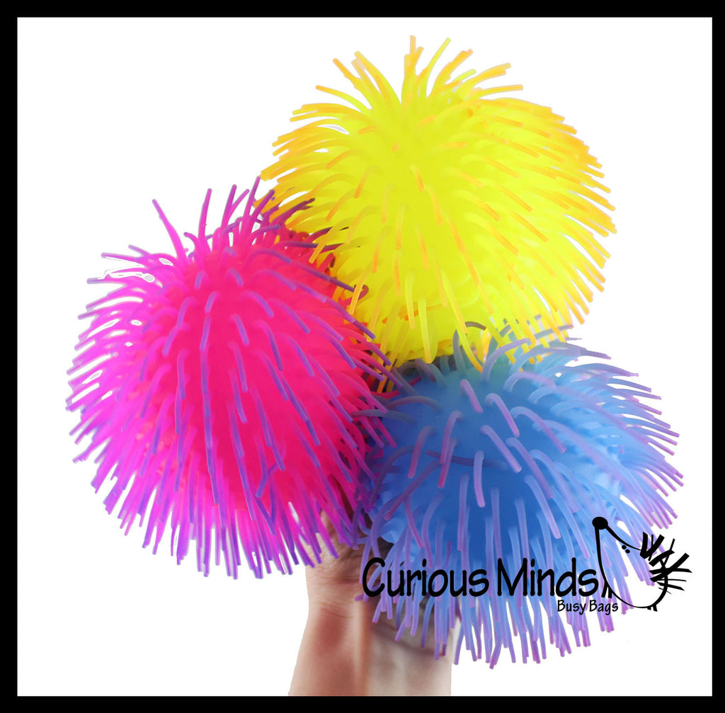 6" Puffer Ball -  Indoor Soft Hairy Air-Filled Sensory Ball