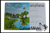 LAST CHANCE - LIMITED STOCK - Alphabet Seek and Find Dry Erase & Wipe Off - Handwriting Tracing Activity Pages - Set of 26