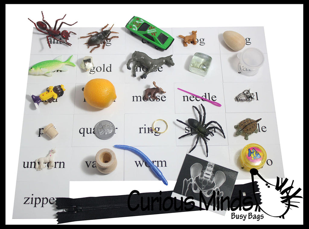 Alphabet Objects - Beginning Letter Sounds Set 1 -  Alphabet miniatures to use with movable alphabet