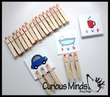 PDF FILE - CVC Word Cards with Clothespins Busy Bag - 36 CVC Picture Words - Montessori