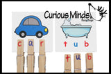 PDF FILE - CVC Word Cards with Clothespins Busy Bag - 36 CVC Picture Words - Montessori